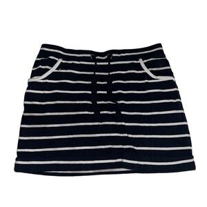 Nautica Striped Drawstring Waist Pocket Skirt SizeS